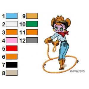 Betty Boop Embroidery Design 7